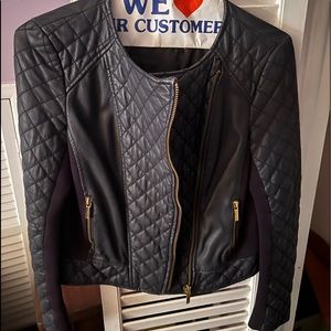 Michael Kors Leather Moto Jacket